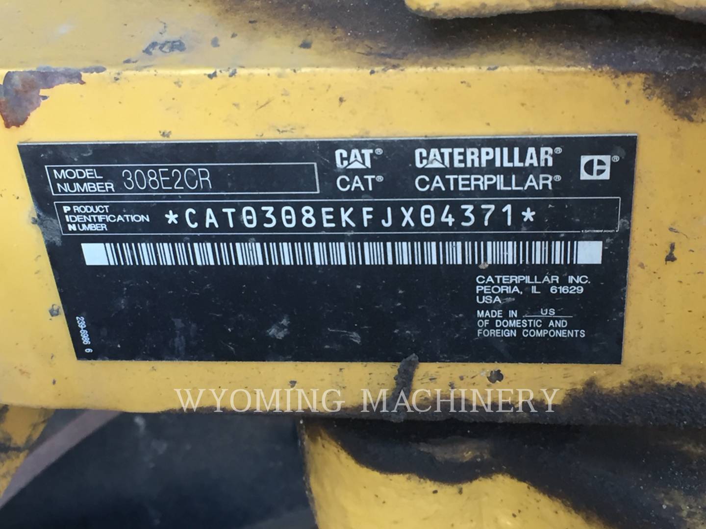 2015 Caterpillar 308E2CR SB Excavator