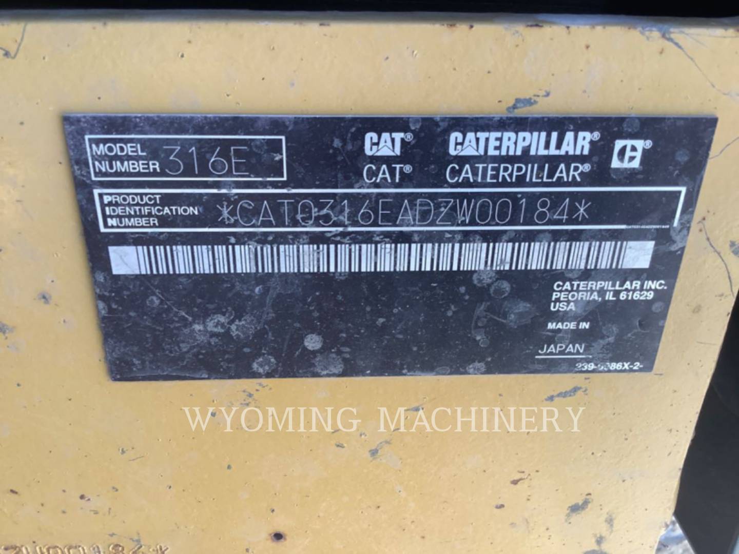 2012 Caterpillar 316EL Excavator