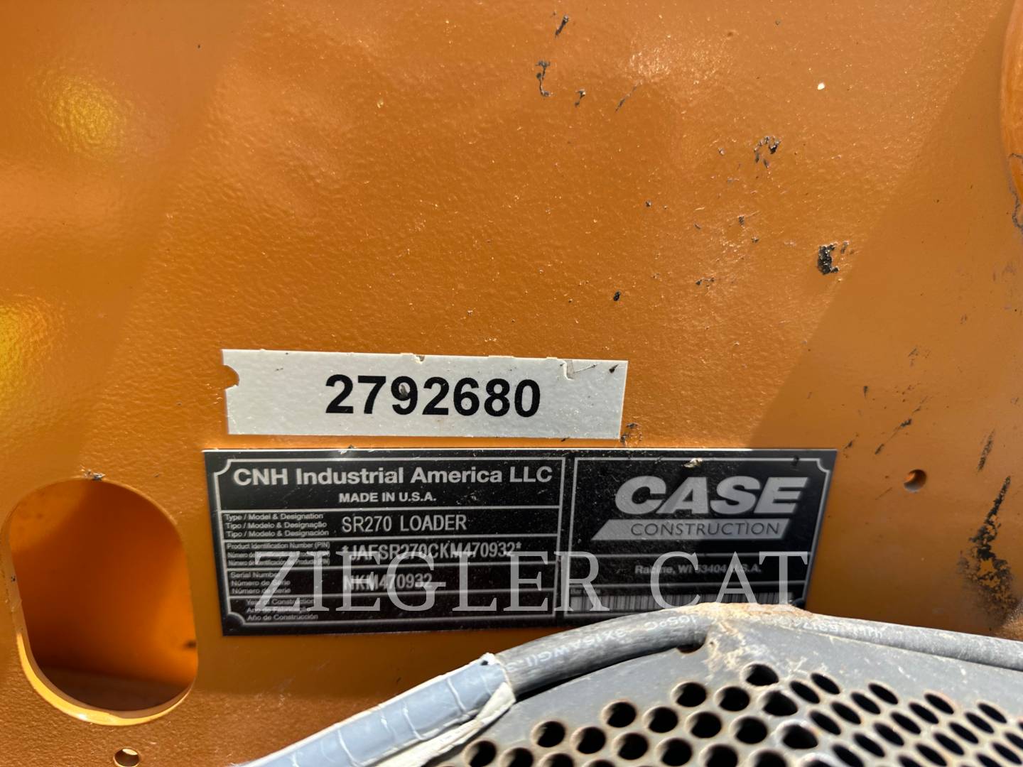 2019 Case SR 270 Skid Steer Loader