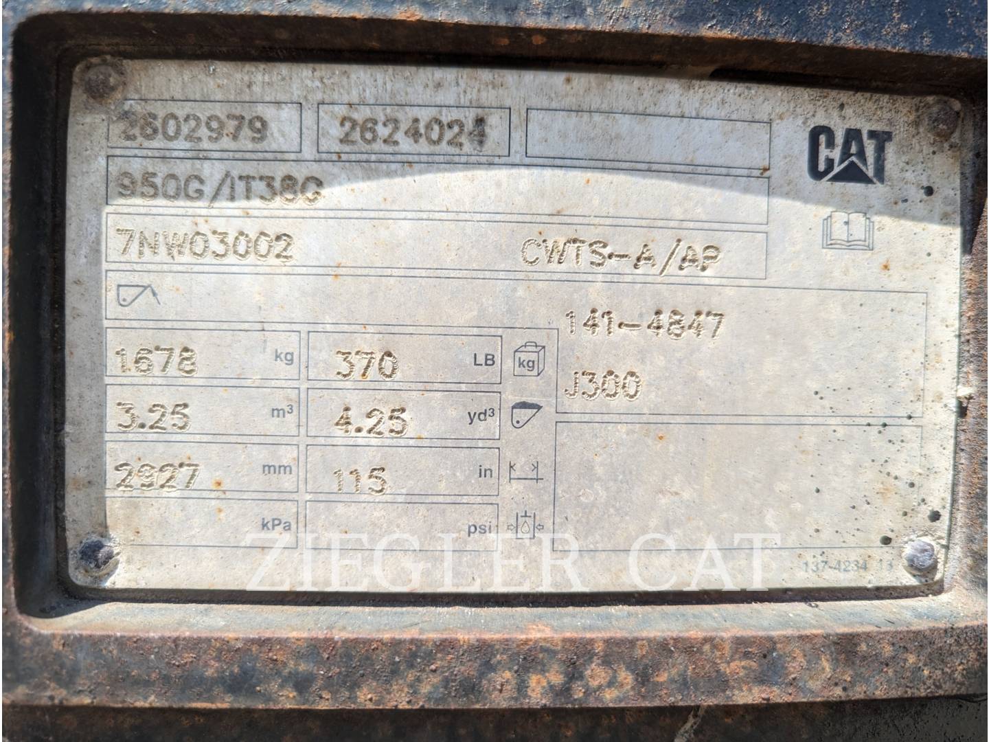 2010 Caterpillar 938-950 WHEEL LOADER BUCKET Bucket