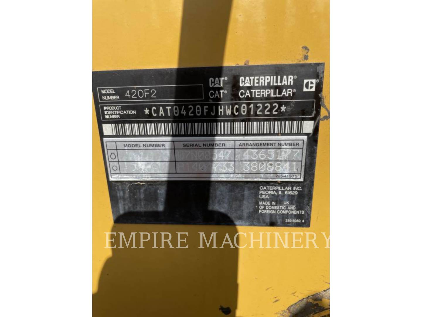 2016 Caterpillar 420F2 4EO Tractor Loader Backhoe