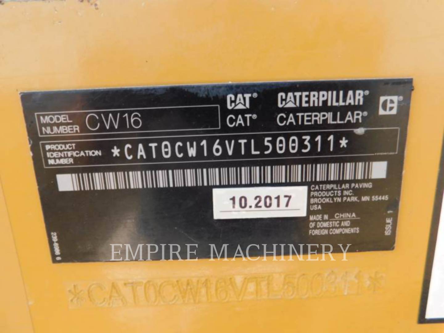 2018 Caterpillar CW16 Compactor