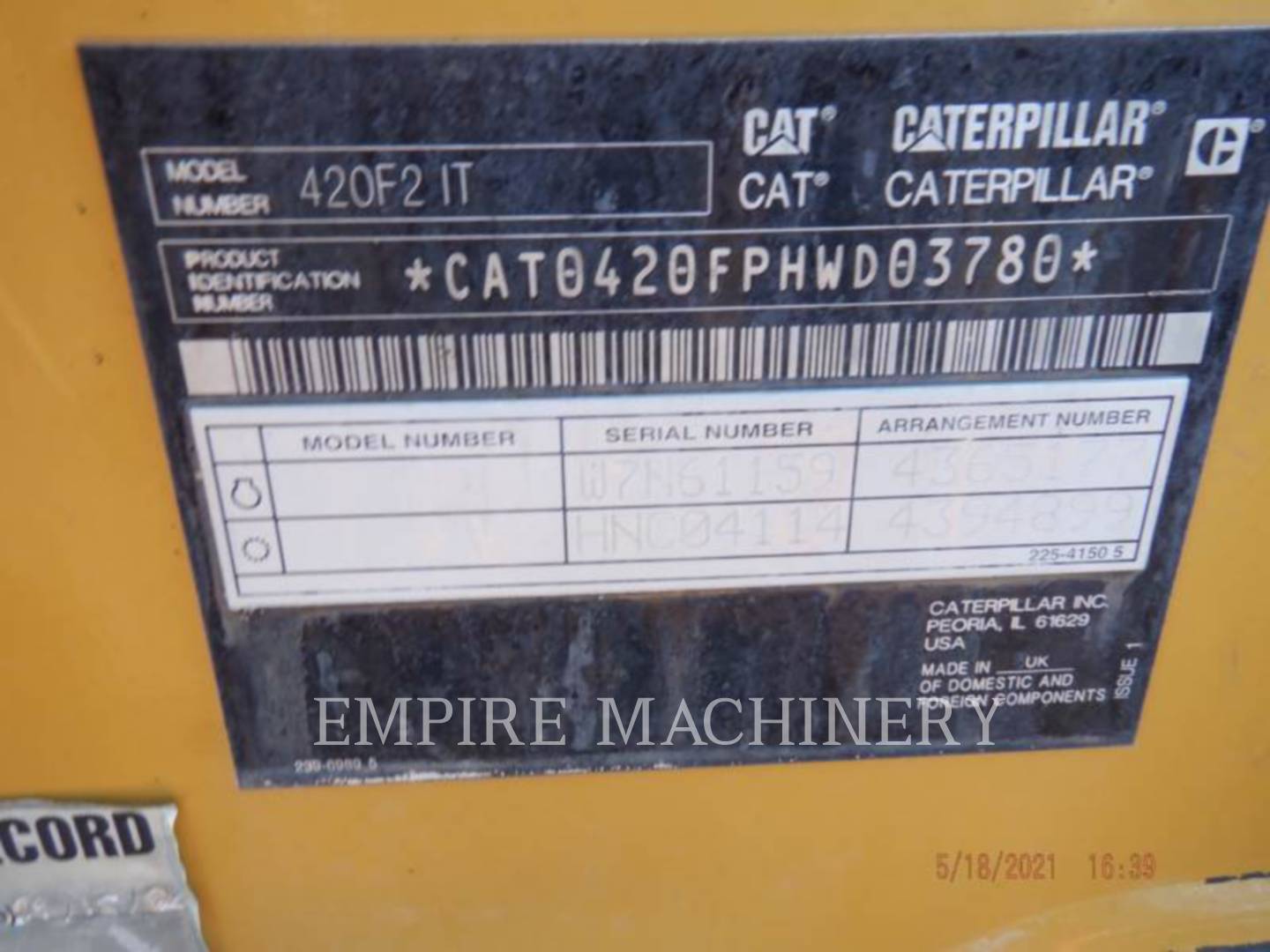 2019 Caterpillar 420F24EOIP Tractor Loader Backhoe