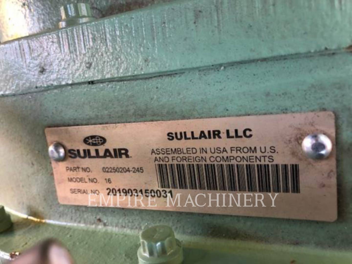 2019 Sullair DPQ375HAF Misc