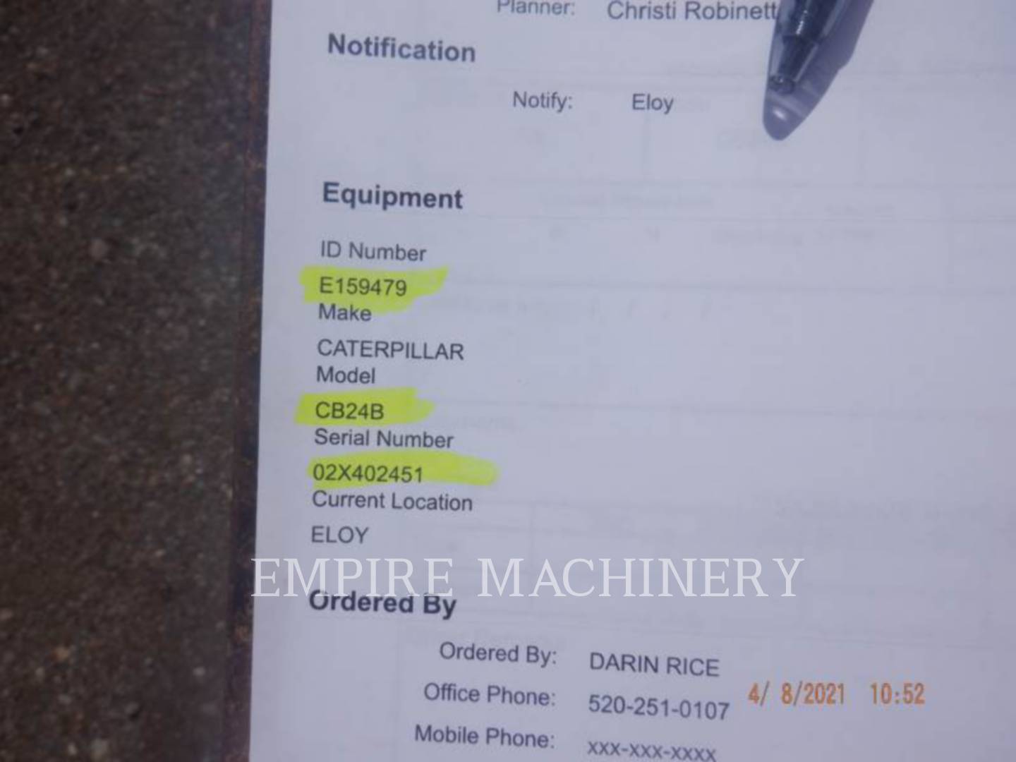 2020 Caterpillar CB24B Vibratory Double