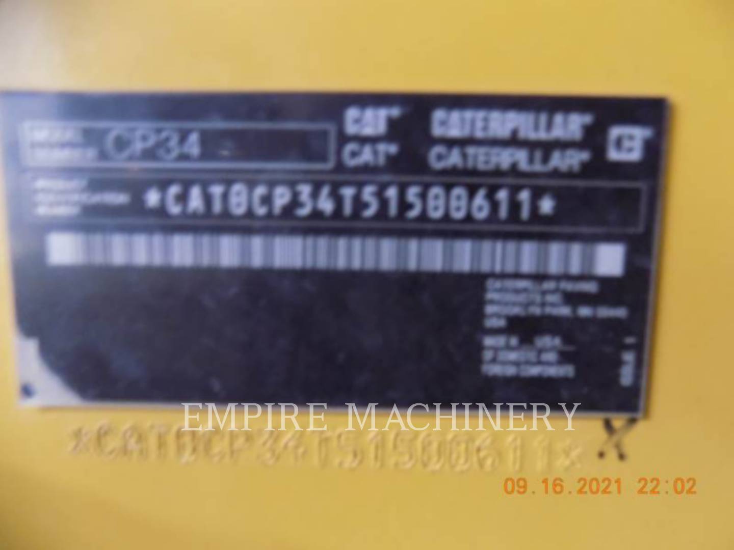 2021 Caterpillar CP34 Vibratory Single