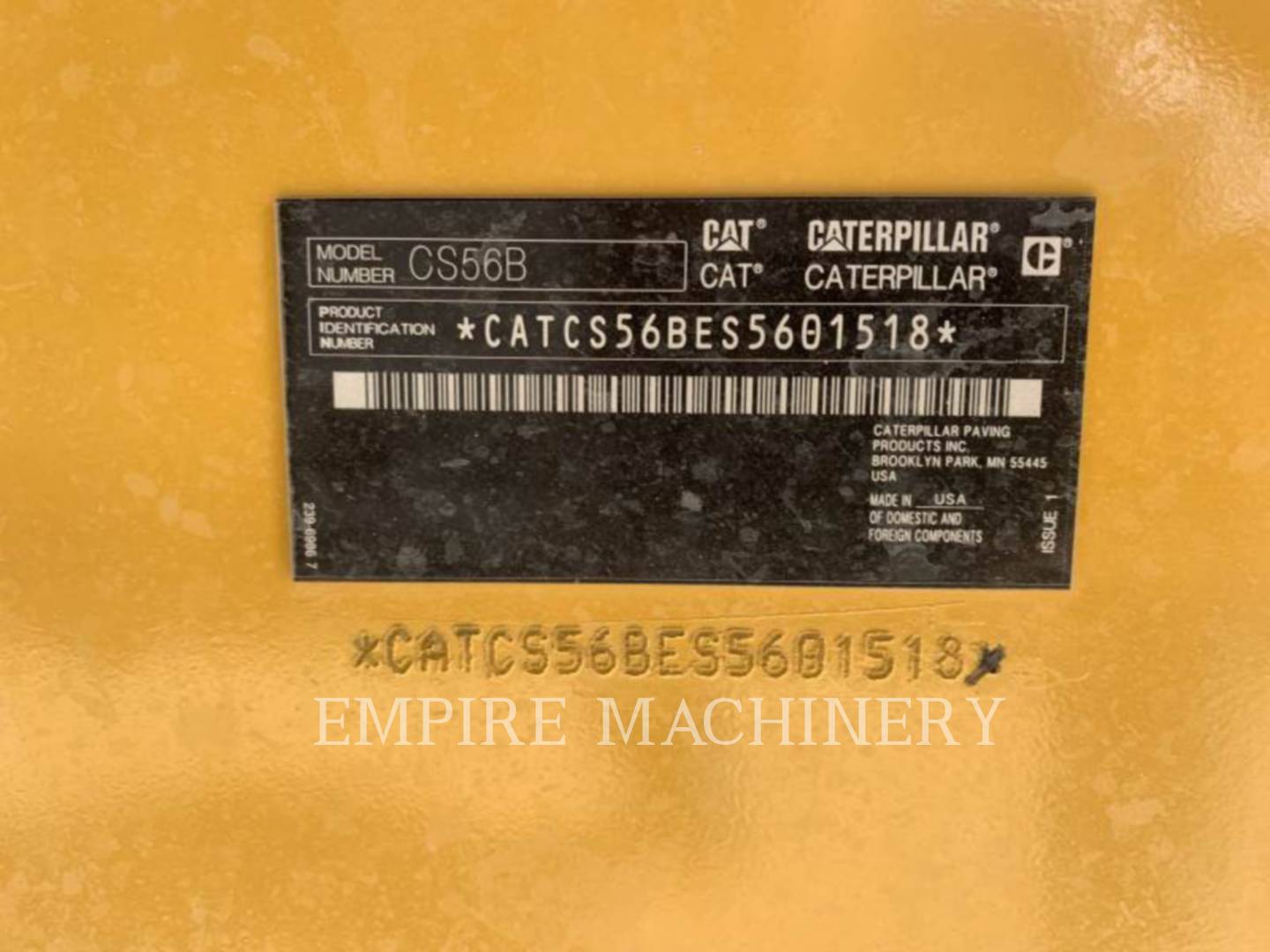 2021 Caterpillar CS56B CA Vibratory Single