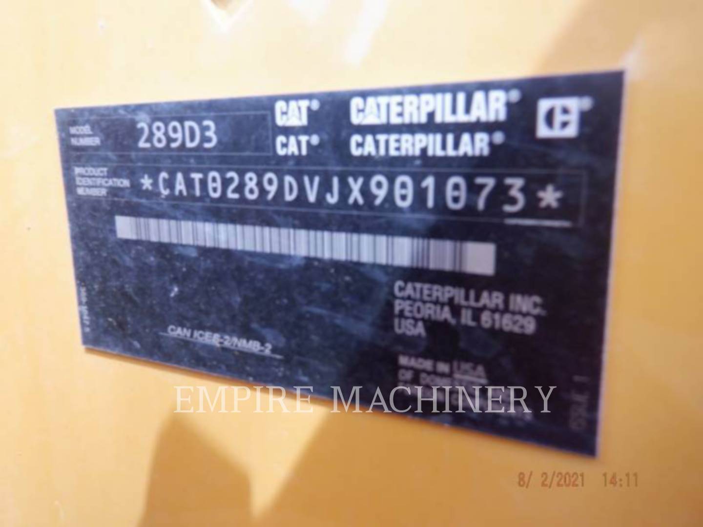 2019 Caterpillar 289D3 Skid Steer Loader