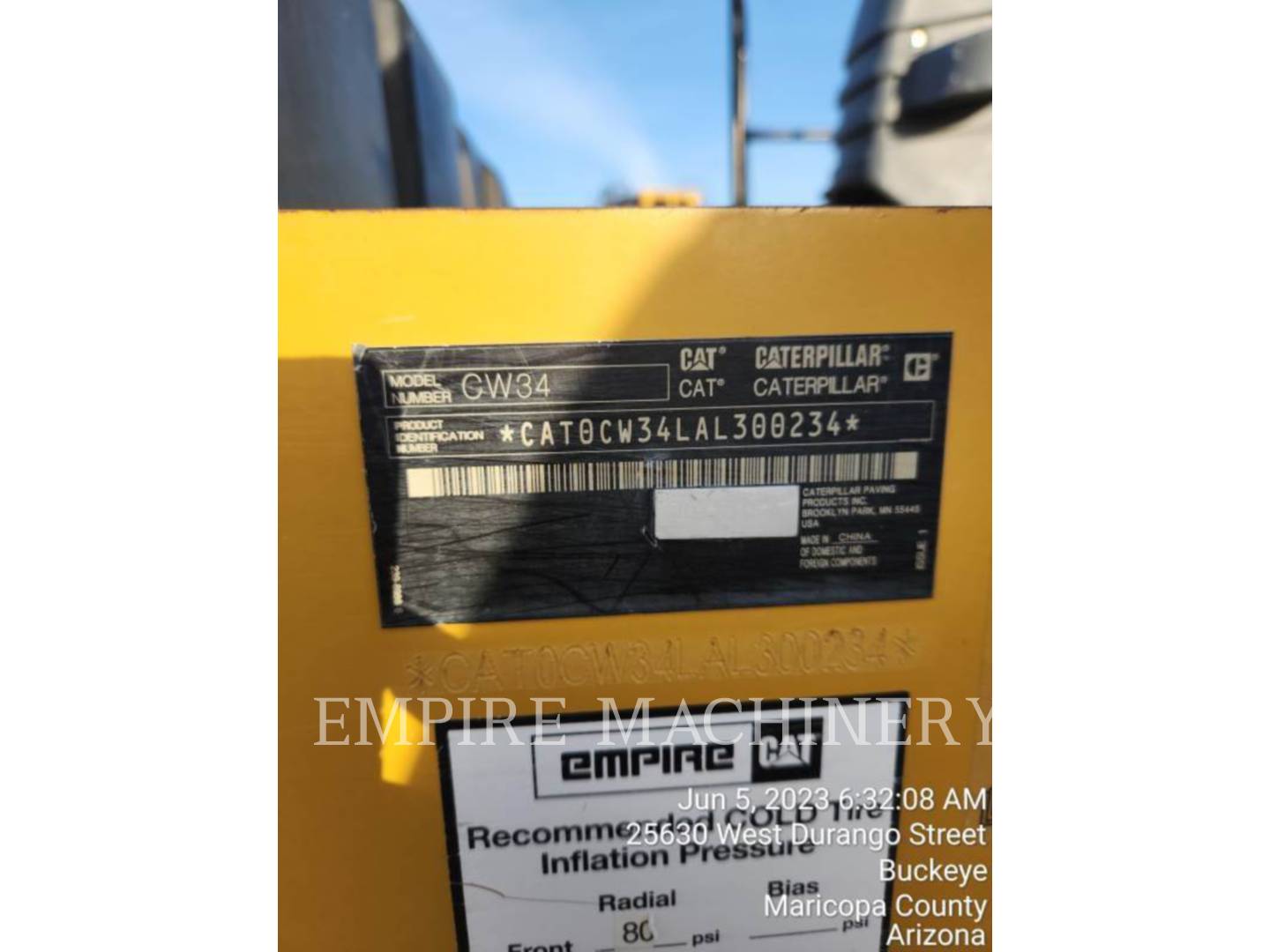 2017 Caterpillar CW34 Compactor