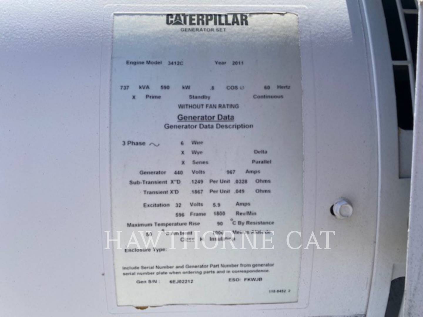 2011 Caterpillar 3412C Misc