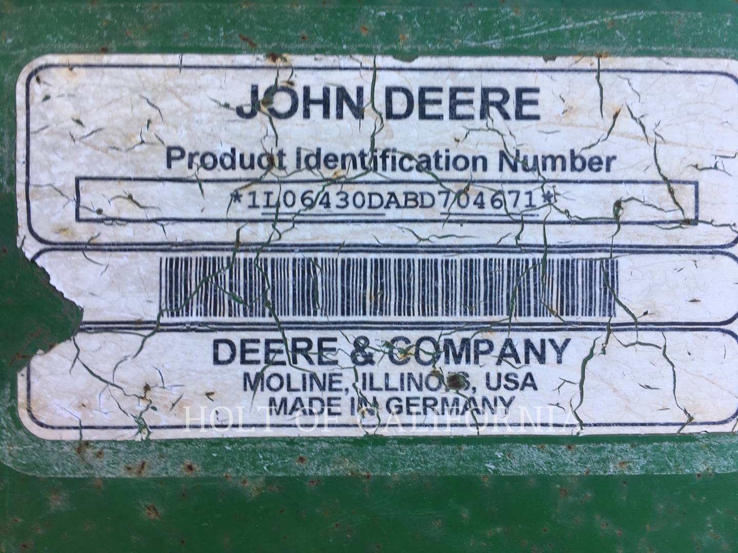 2012 John Deere 6430 Tractor