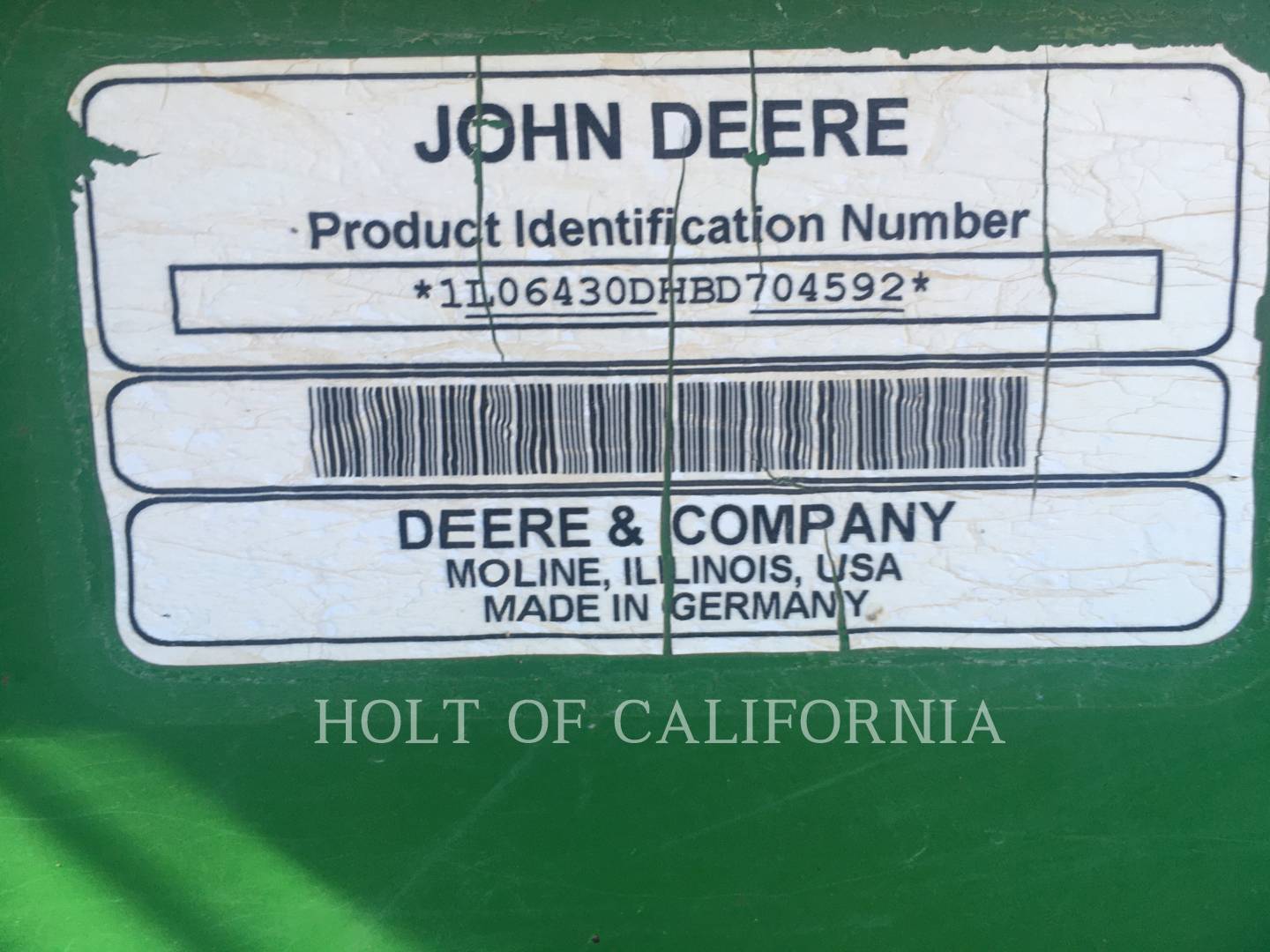 2012 John Deere 6430 Tractor