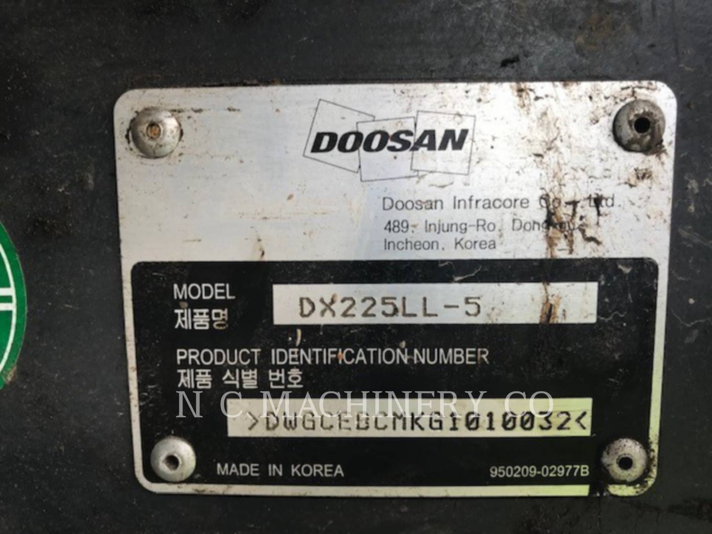 2016 Doosan DX225LL-5 Misc