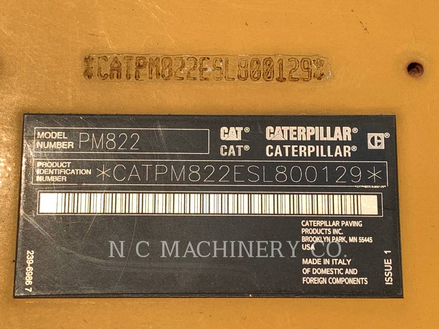 2018 Caterpillar PM822 Paver