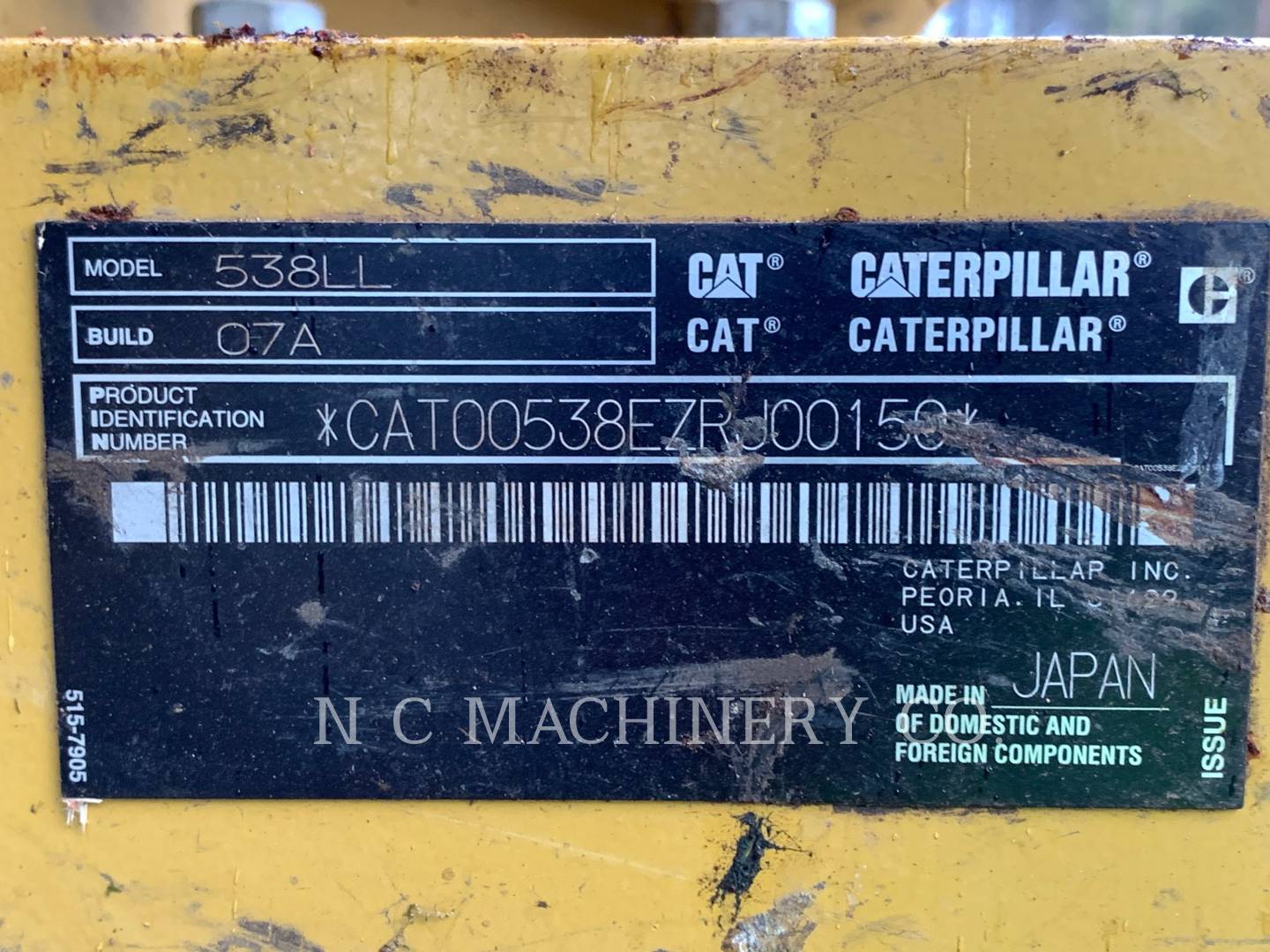 2020 Caterpillar 538LL Misc