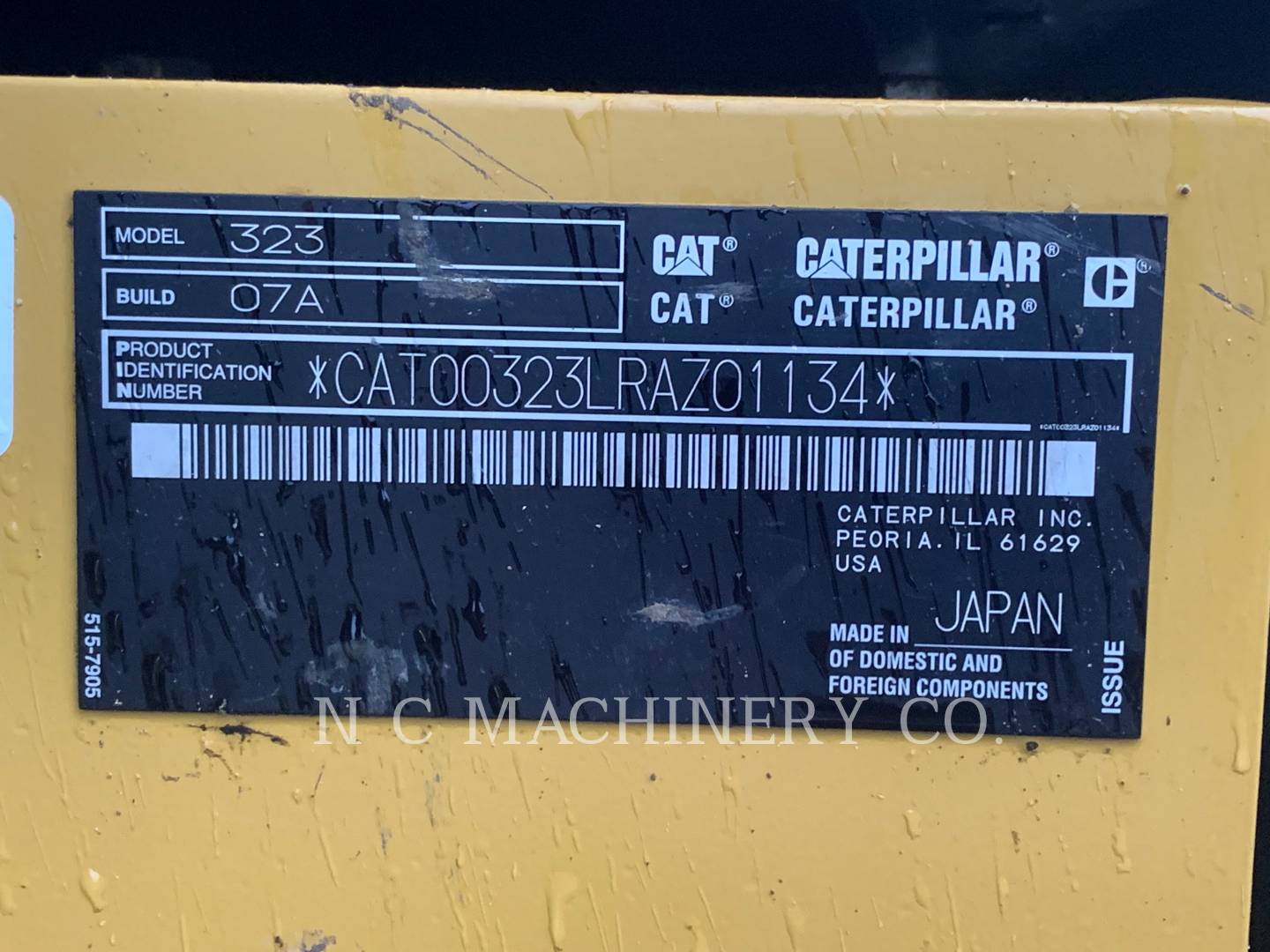 2018 Caterpillar 323 Excavator