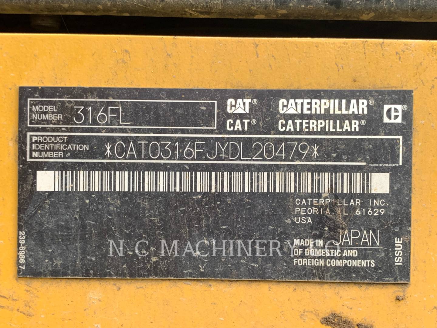 2018 Caterpillar 316F L Excavator