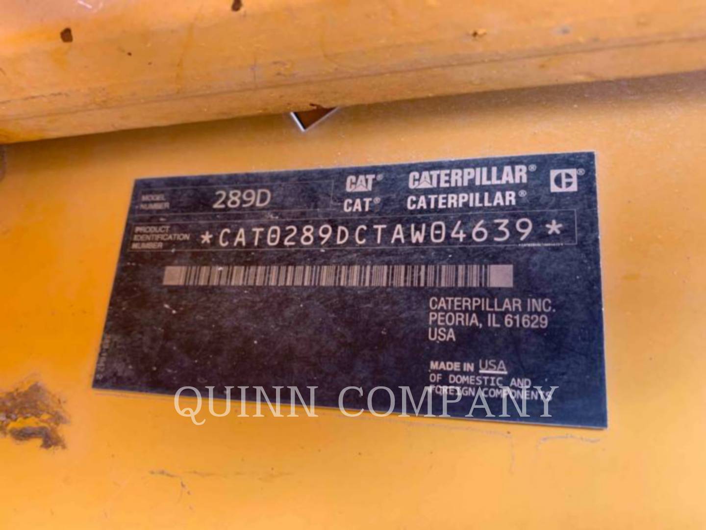 2016 Caterpillar 289D CAB Skid Steer Loader