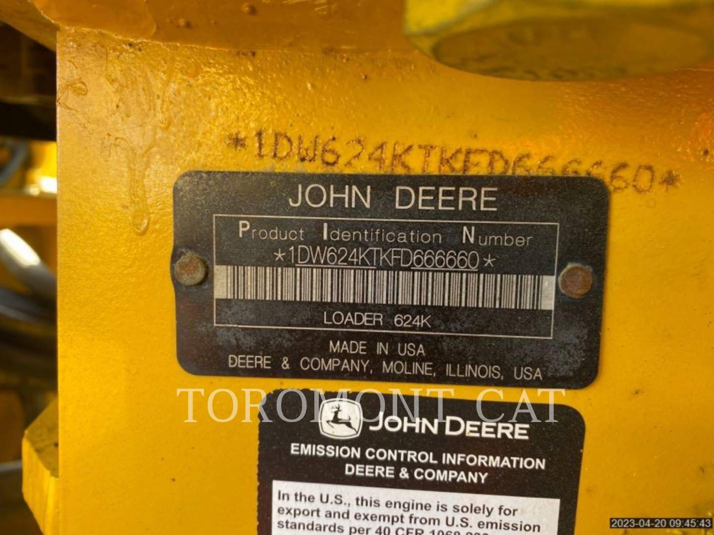 2015 John Deere 624K Wheel Loader