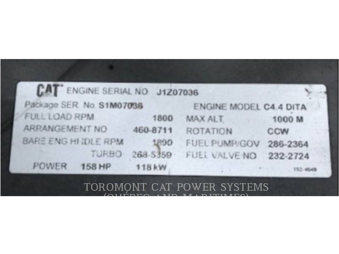 2016 Caterpillar C4.4_95KW_440V Misc