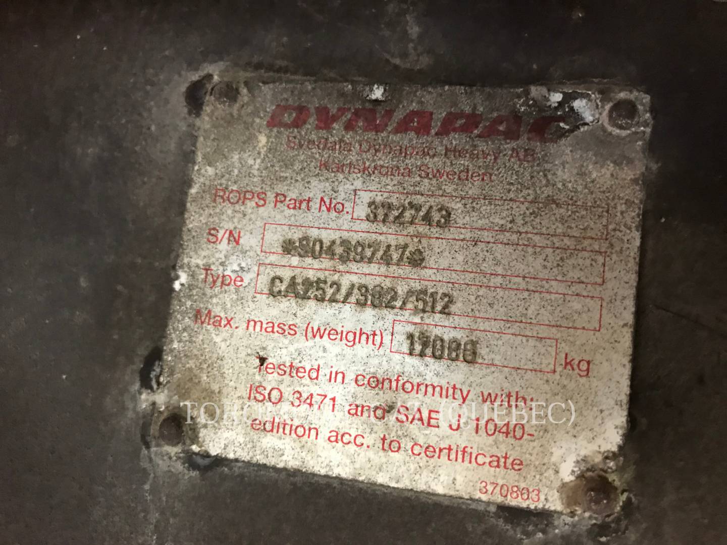 Dynapac CA302 Misc